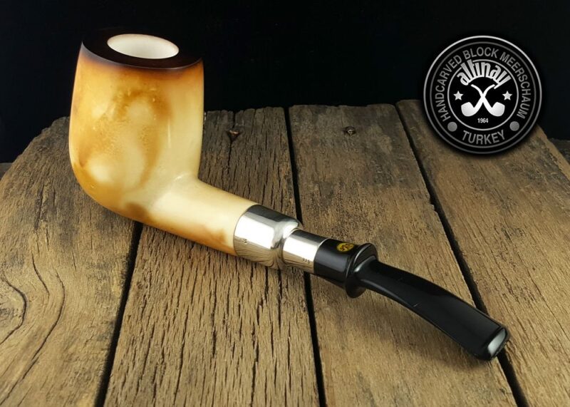 Lee Van Cleef xL Silver Spigot Meerschaum Pipe with Fitted Case