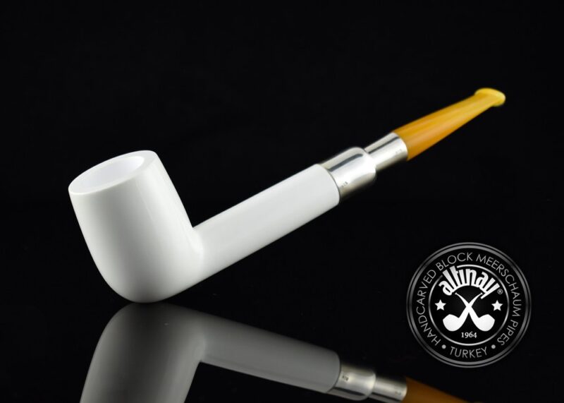 Canadian Silver Spigot Meerschaum Pipe 21641