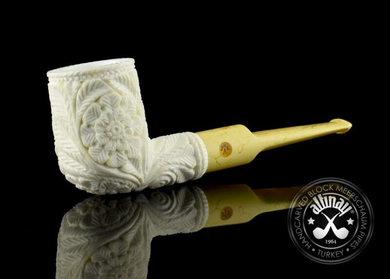 Carved Billiard Meerschaum Pipe