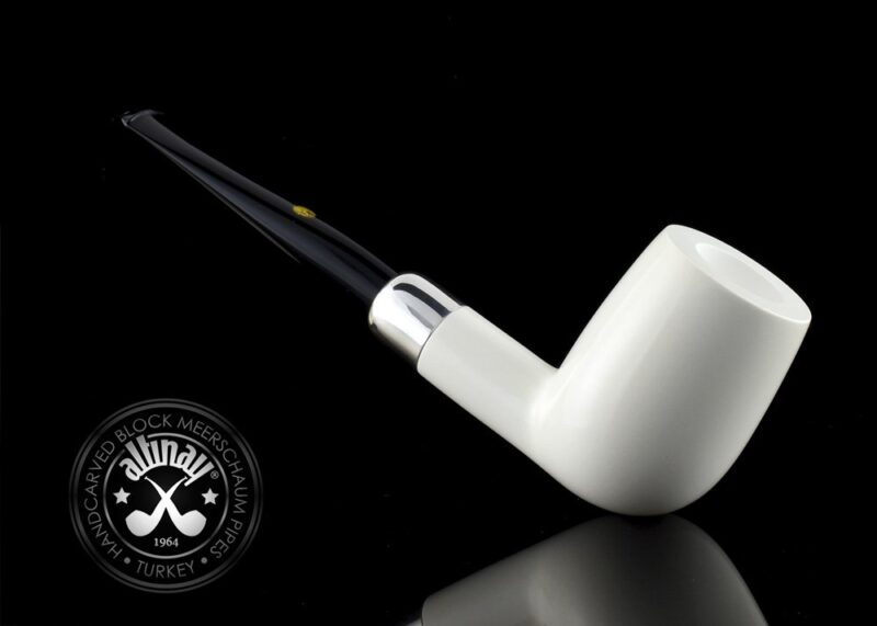 Billiard Silver Army Meerschaum Pipe