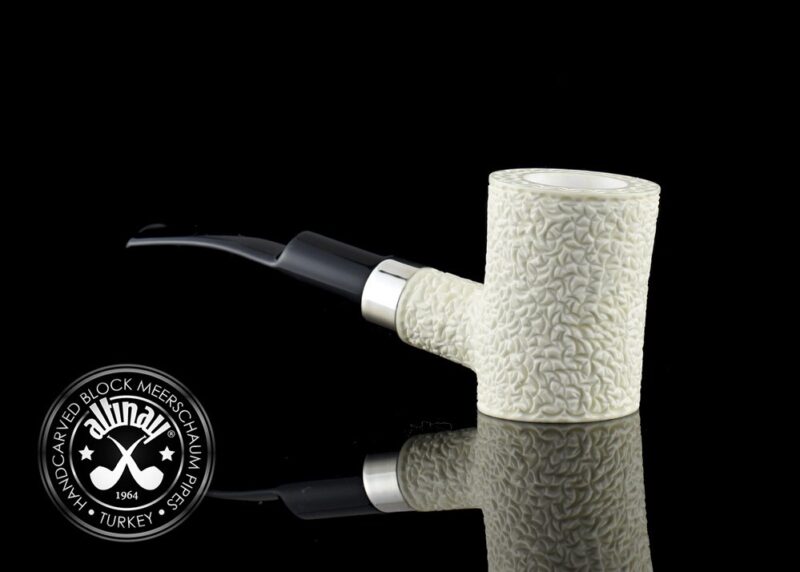 Poker Meerschaum Pipe with Silver Band