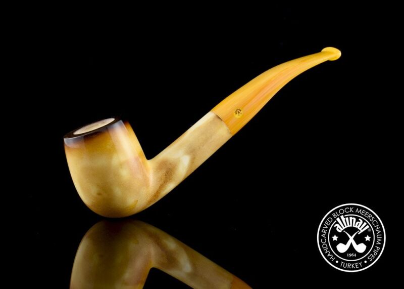 Calcined Half Bent Meerschaum Pipe