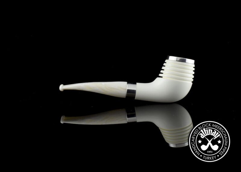 Top Silver Special Design Meerschaum Pipe with Silver Band