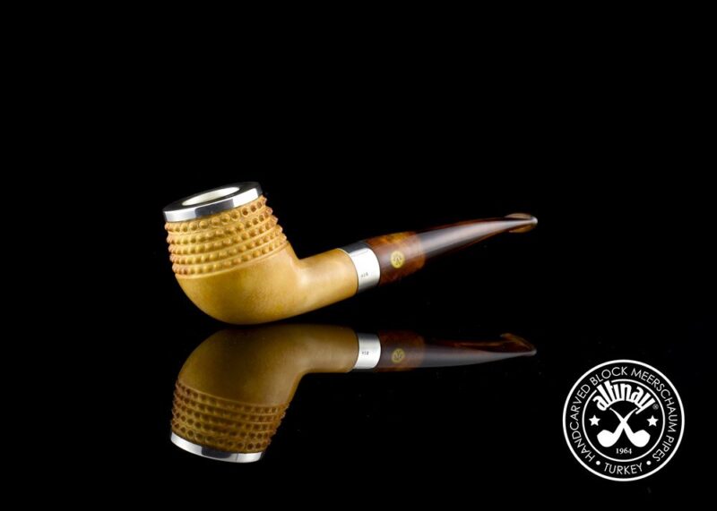 Top Silver Calcined Meerschaum Pipe with Silver Band