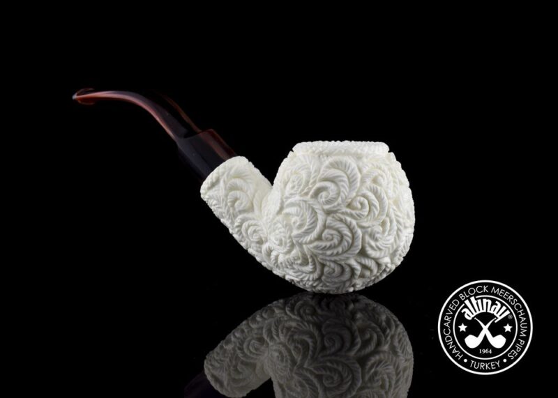 Carved Apple Meerschaum Pipe