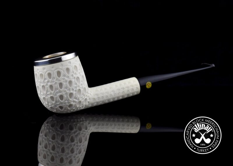 Top Silver Billiard Meerschaum Pipe