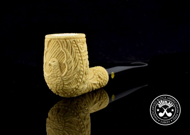 Eagle Embossed Billiard Meerschaum Pipe