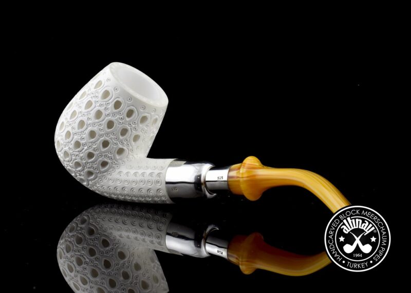 Brandy Silver Spigot Meerschaum Pipe 33400