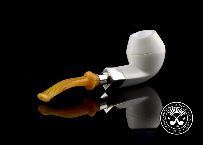 Bulldog Spigot Meerschaum Pipe with Diamond Shank 35113