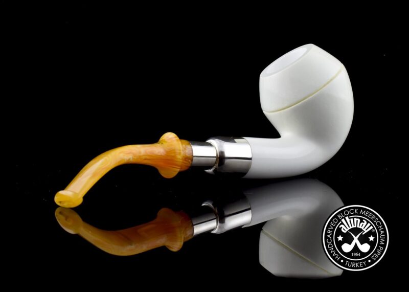 Rhodesian Silver Spigot Meerschaum Pipe 35224