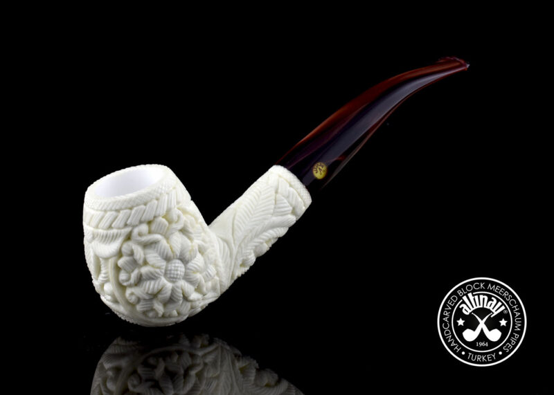 Bent Billiard Meerschaum Pipe