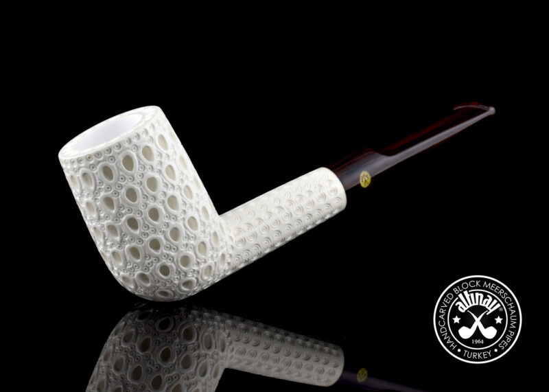 Classic Latticed Billiard Meerschaum Pipe 37309