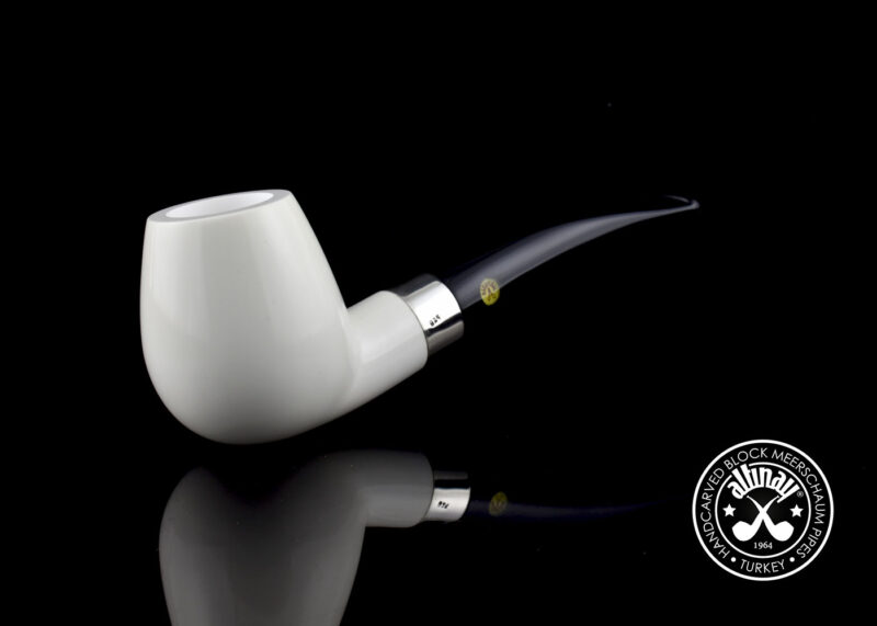 Brandy Meerschaum Pipe w Silver Band