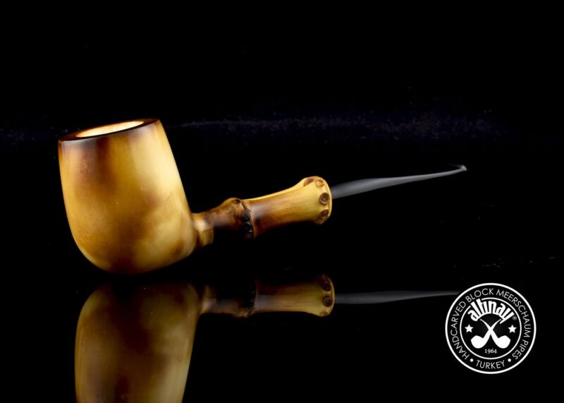 Billiard Meerschaum Pipe with Bamboo