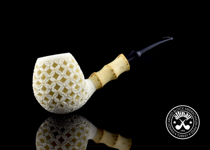 Brandy Meerschaum Pipe with Bamboo