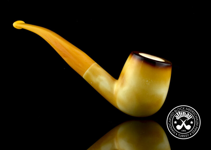 Bent Billiard Meerschaum Pipe – Lee Van Cleef Style ‣ ALTINAYPIPES.COM