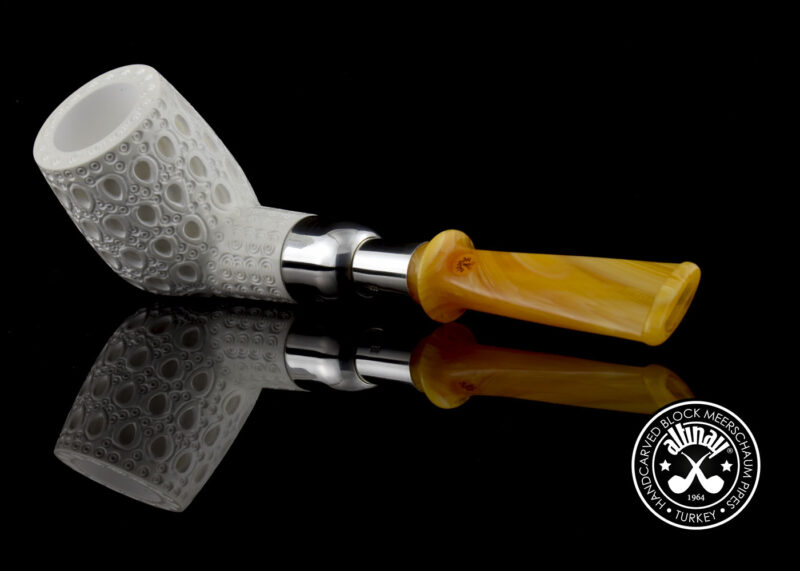 Billiard Silver Spigot Meerschaum Pipe