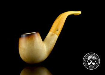 Lee Van Cleef Style Bent Billiard Meerschaum Pipe