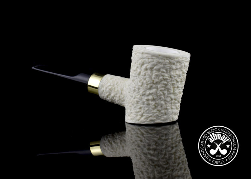 Poker Meerschaum Pipe with Brass Band