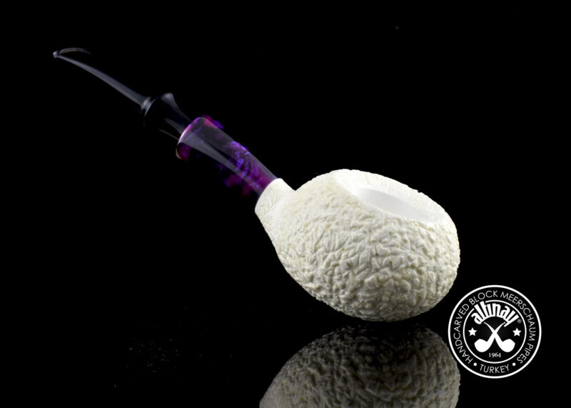 xL Tomato Meerschaum Pipe with Resin Shank