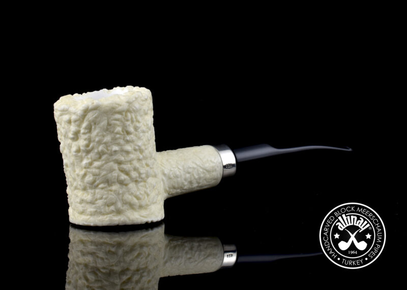 Poker Meerschaum Pipe with Silver Band