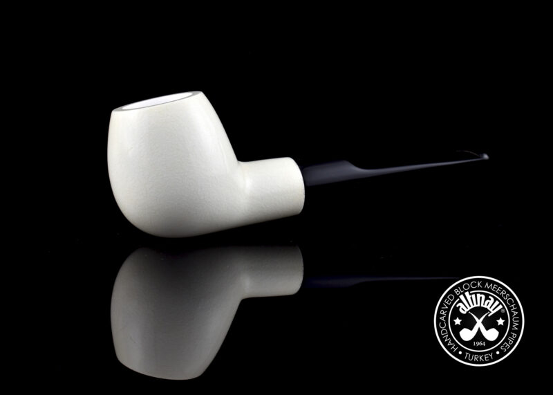 Nose Warmer Apple Meerschaum Pipe made of Rare Translucent Meerschaum Block