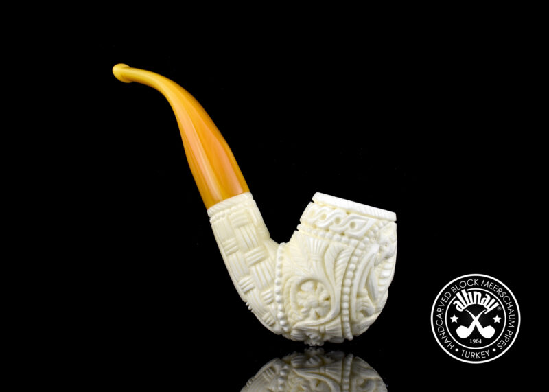 Brandy Meerschaum Pipe with Dragon Motif