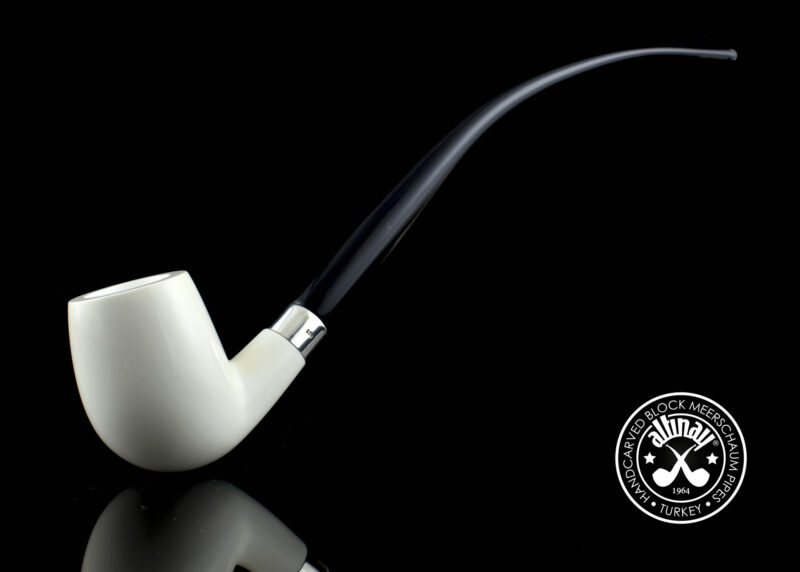 Churchwarden Bent Billiard Meerschaum Pipe