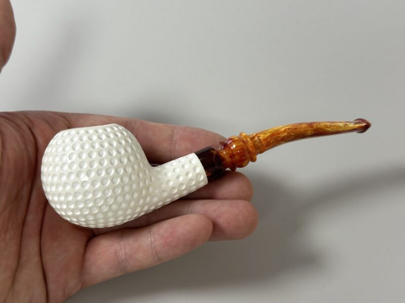 golf ball meerschaum pipe