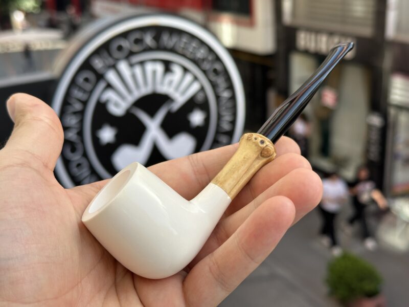 bamboo billiard meerschaum pipe