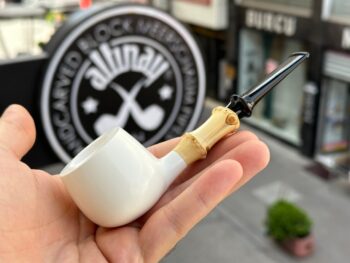 Bamboo Apple Meerschaum Pipe 1017