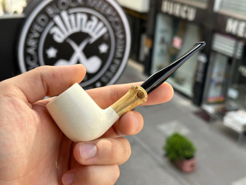 Bamboo Billiard Meerschaum Pipe Translucent A+++ 100018