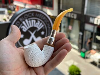 Billiard Silver Spigot Meerschaum Pipe 40004