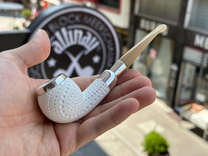 Ball Silver Spigot Meerschaum Pipe 40007