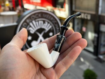 Cherrywood Meerschaum Pipe with Resin Ferrule 100515