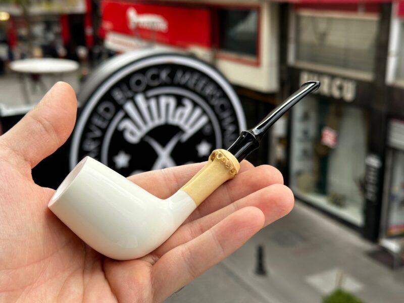 Bamboo Billiard Meerschaum Pipe 10014