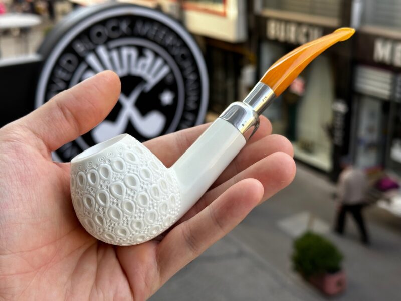 Apple Silver Spigot Meerschaum Pipe 10155