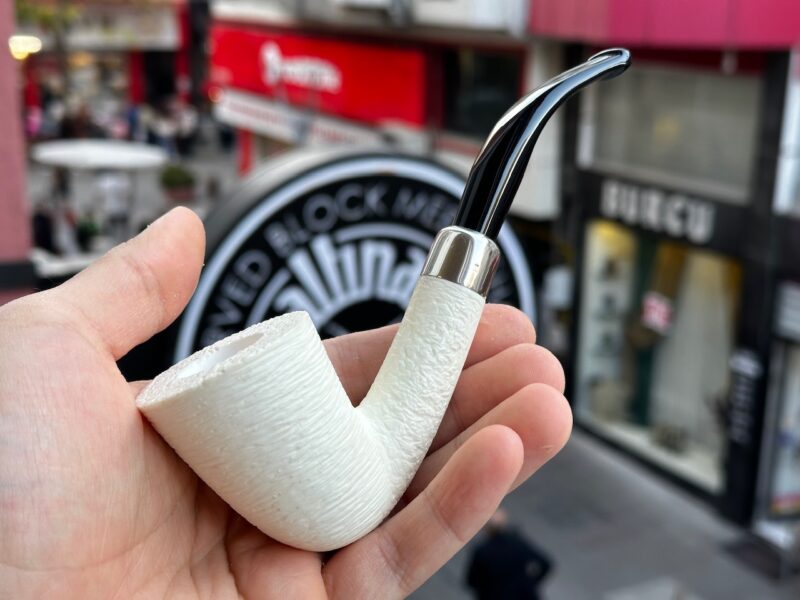 Dublin Silver Army Meerschaum Pipe 10595