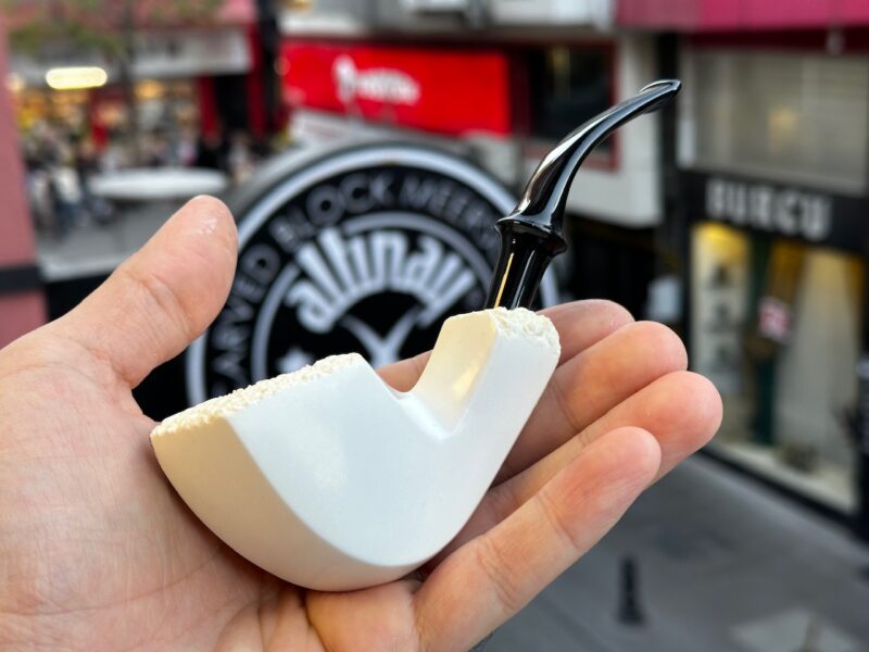 Panel Meerschaum Pipe with Natural Finish 10363