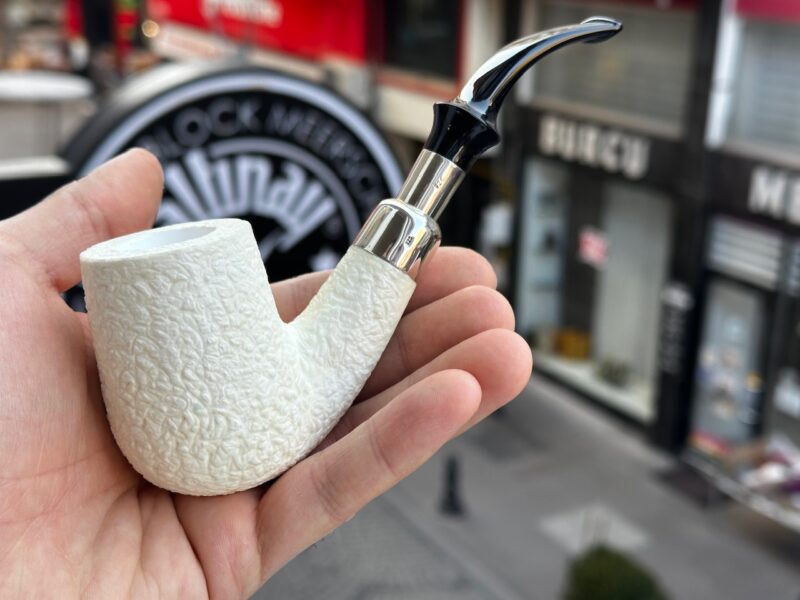 Billiard Silver Spigot Meerschaum Pipe 10011