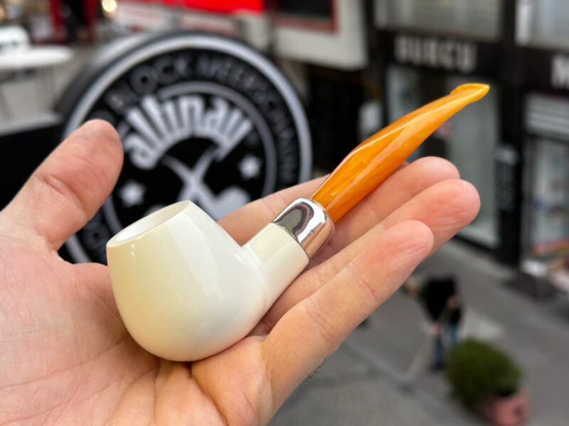 Brandy Silver Army Meerschaum Pipe 111112