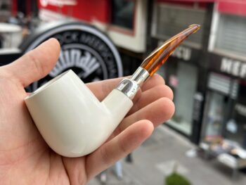 Billiard Silver Spigot Meerschaum Pipe 101322