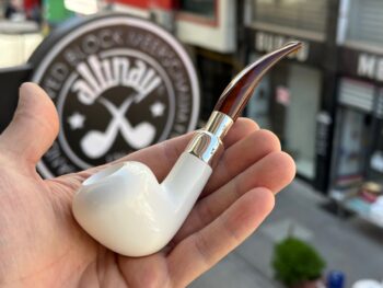Pear Silver Spigot Meerschaum Pipe 105900