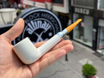 Lovat Silver Spigot Meerschaum Pipe Translucent A+ 010559